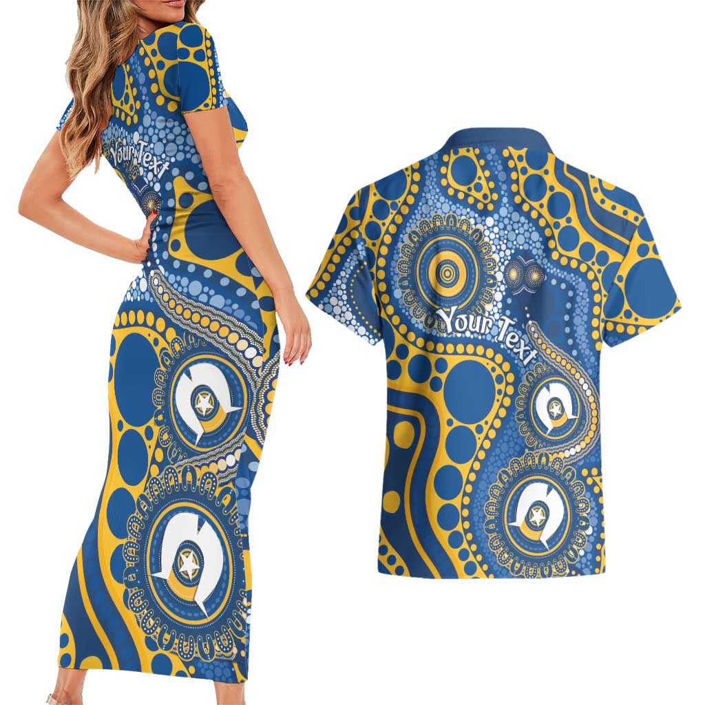 Eels NAIDOC Week 2026 Personalised Couples Matching Short Sleeve Bodycon Dress and Hawaiian Shirt 50 Years of Deadly Aboriginal Art
