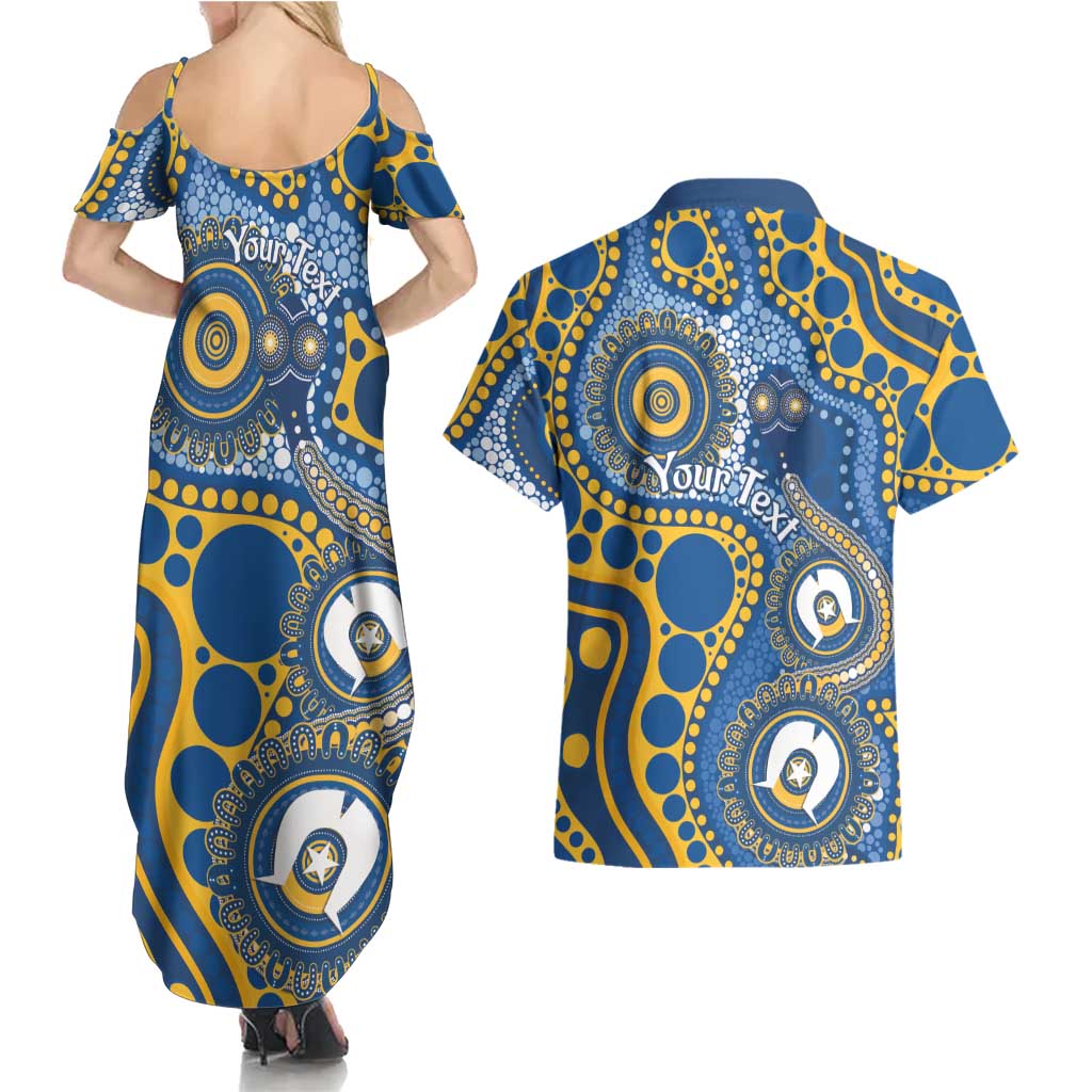 Eels NAIDOC Week 2026 Personalised Couples Matching Summer Maxi Dress and Hawaiian Shirt 50 Years of Deadly Aboriginal Art
