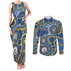 Eels NAIDOC Week 2026 Personalised Couples Matching Tank Maxi Dress and Long Sleeve Button Shirt 50 Years of Deadly Aboriginal Art
