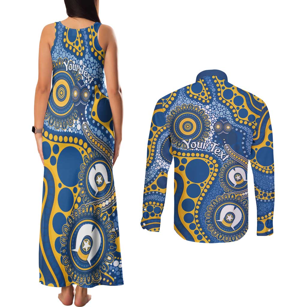 Eels NAIDOC Week 2026 Personalised Couples Matching Tank Maxi Dress and Long Sleeve Button Shirt 50 Years of Deadly Aboriginal Art