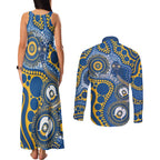 Eels NAIDOC Week 2026 Personalised Couples Matching Tank Maxi Dress and Long Sleeve Button Shirt 50 Years of Deadly Aboriginal Art