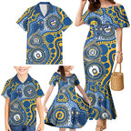 Eels NAIDOC Week 2026 Personalised Family Matching Mermaid Dress and Hawaiian Shirt 50 Years of Deadly Aboriginal Art