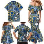 Eels NAIDOC Week 2026 Personalised Family Matching Mermaid Dress and Hawaiian Shirt 50 Years of Deadly Aboriginal Art