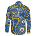 Eels NAIDOC Week 2026 Personalised Family Matching Off The Shoulder Long Sleeve Dress and Hawaiian Shirt 50 Years of Deadly Aboriginal Art