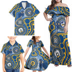 Eels NAIDOC Week 2026 Personalised Family Matching Off Shoulder Maxi Dress and Hawaiian Shirt 50 Years of Deadly Aboriginal Art