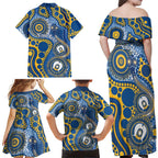 Eels NAIDOC Week 2026 Personalised Family Matching Off Shoulder Maxi Dress and Hawaiian Shirt 50 Years of Deadly Aboriginal Art