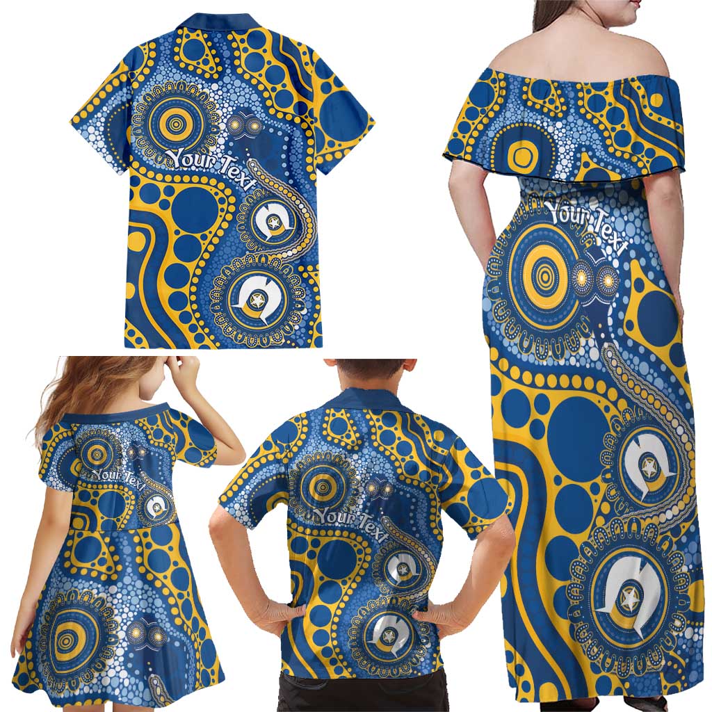 Eels NAIDOC Week 2026 Personalised Family Matching Off Shoulder Maxi Dress and Hawaiian Shirt 50 Years of Deadly Aboriginal Art