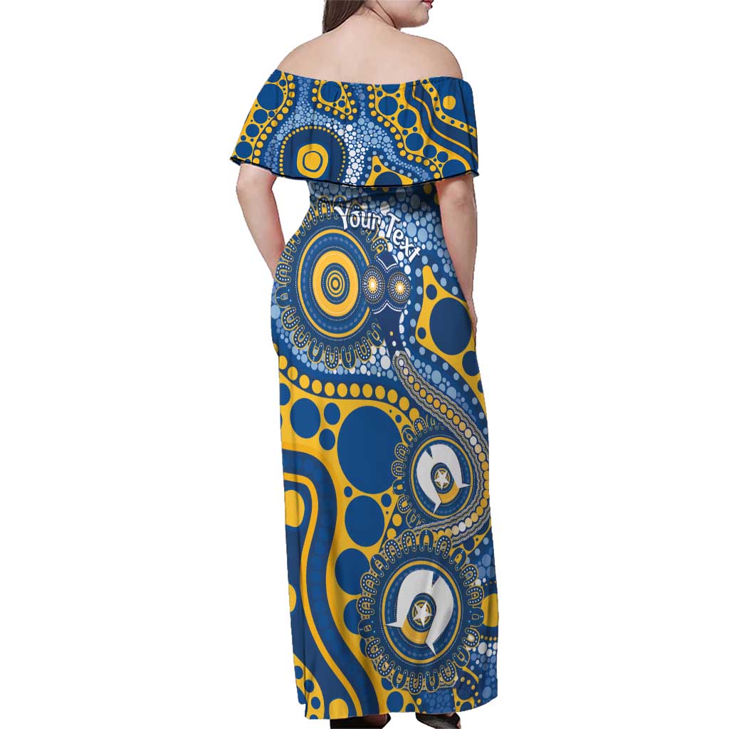 Eels NAIDOC Week 2026 Personalised Family Matching Off Shoulder Maxi Dress and Hawaiian Shirt 50 Years of Deadly Aboriginal Art