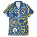 Eels NAIDOC Week 2026 Personalised Family Matching Off Shoulder Short Dress and Hawaiian Shirt 50 Years of Deadly Aboriginal Art