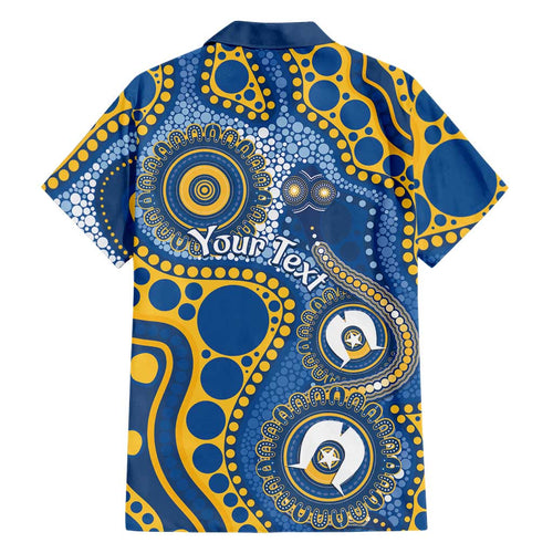 Eels NAIDOC Week 2026 Personalised Family Matching Off Shoulder Short Dress and Hawaiian Shirt 50 Years of Deadly Aboriginal Art