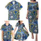 Eels NAIDOC Week 2026 Personalised Family Matching Puletasi and Hawaiian Shirt 50 Years of Deadly Aboriginal Art