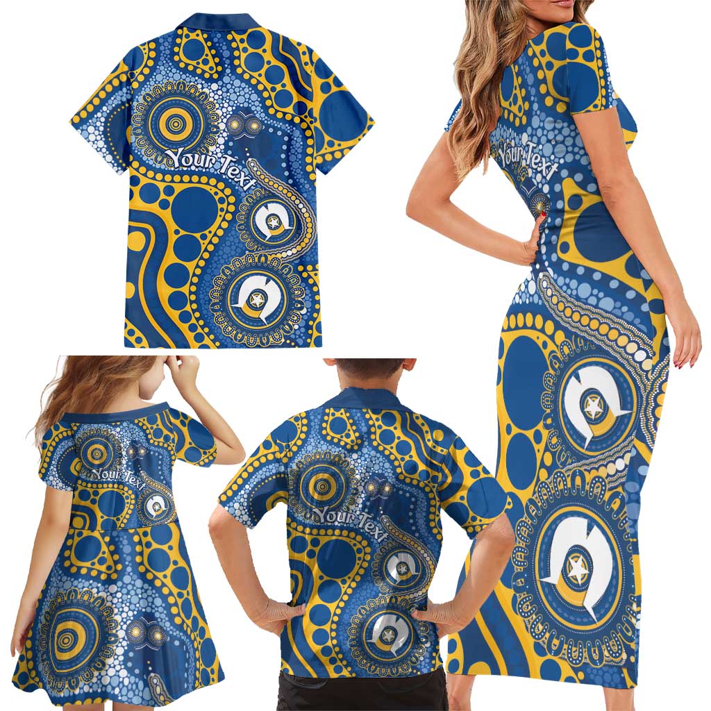 Eels NAIDOC Week 2026 Personalised Family Matching Short Sleeve Bodycon Dress and Hawaiian Shirt 50 Years of Deadly Aboriginal Art