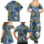 Eels NAIDOC Week 2026 Personalised Family Matching Summer Maxi Dress and Hawaiian Shirt 50 Years of Deadly Aboriginal Art