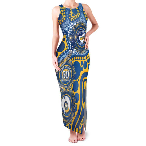 Eels NAIDOC Week 2026 Personalised Family Matching Tank Maxi Dress and Hawaiian Shirt 50 Years of Deadly Aboriginal Art