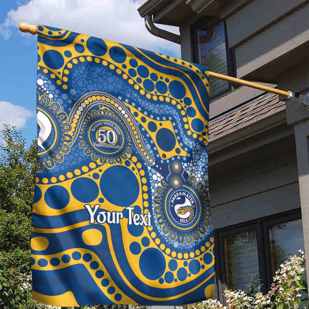 Eels NAIDOC Week 2026 Personalised Garden Flag 50 Years of Deadly Aboriginal Art