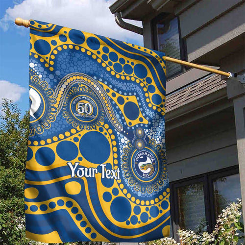 Eels NAIDOC Week 2026 Personalised Garden Flag 50 Years of Deadly Aboriginal Art