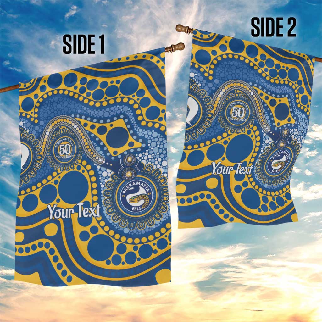 Eels NAIDOC Week 2026 Personalised Garden Flag 50 Years of Deadly Aboriginal Art
