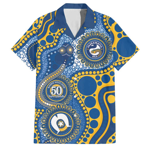 Eels NAIDOC Week 2026 Personalised Hawaiian Shirt 50 Years of Deadly Aboriginal Art