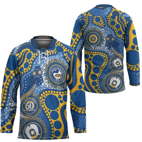 Eels NAIDOC Week 2026 Personalised Hockey Jersey 50 Years of Deadly Aboriginal Art