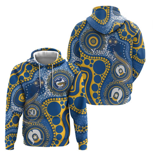 Eels NAIDOC Week 2026 Personalised Hoodie 50 Years of Deadly Aboriginal Art