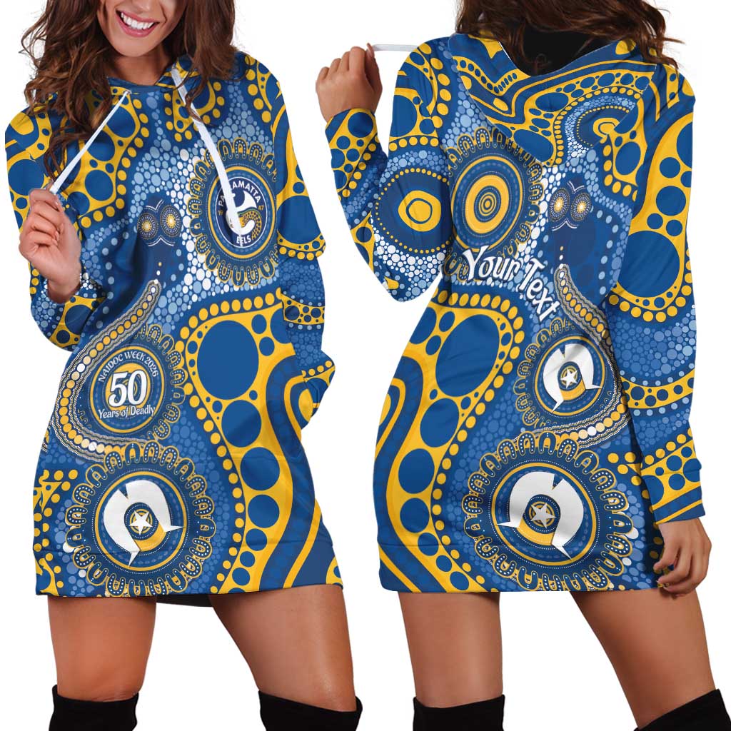 Eels NAIDOC Week 2026 Personalised Hoodie Dress 50 Years of Deadly Aboriginal Art