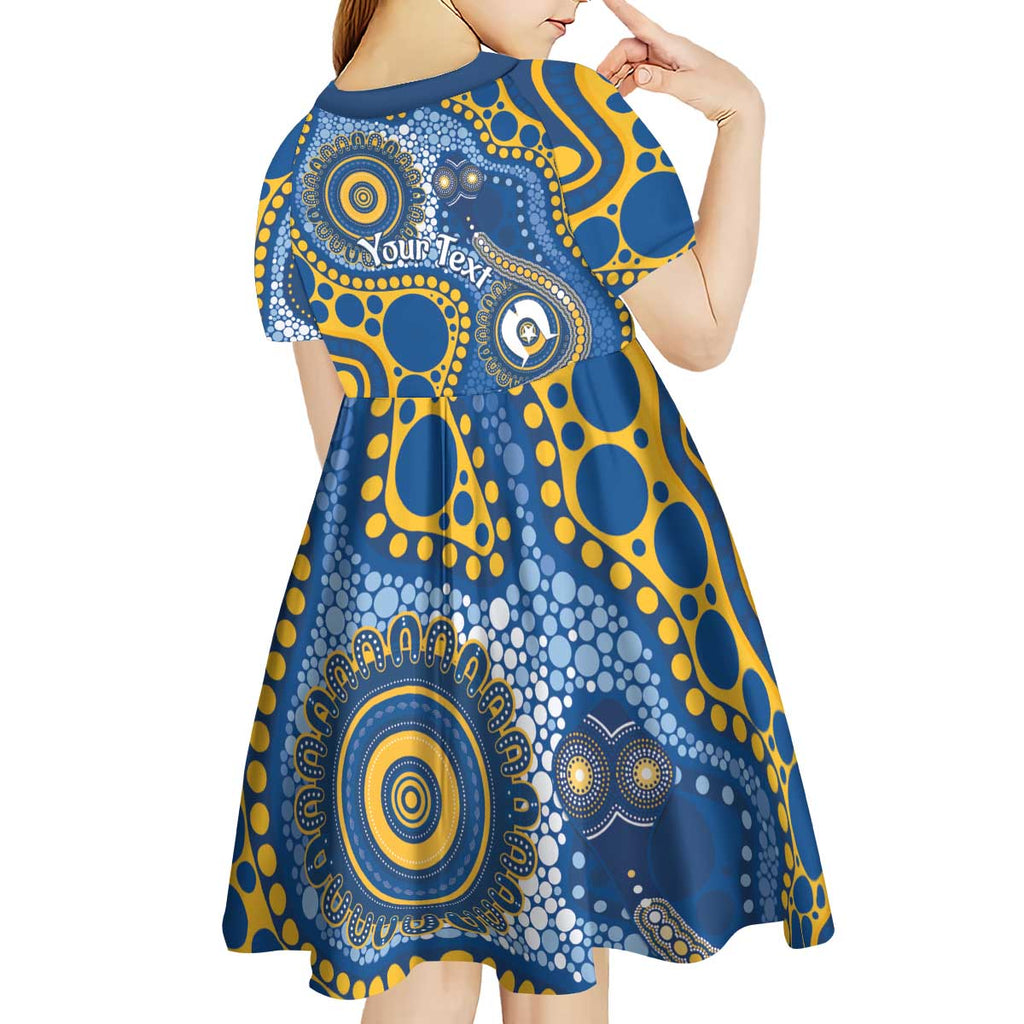 Eels NAIDOC Week 2026 Personalised Kid Short Sleeve Dress 50 Years of Deadly Aboriginal Art