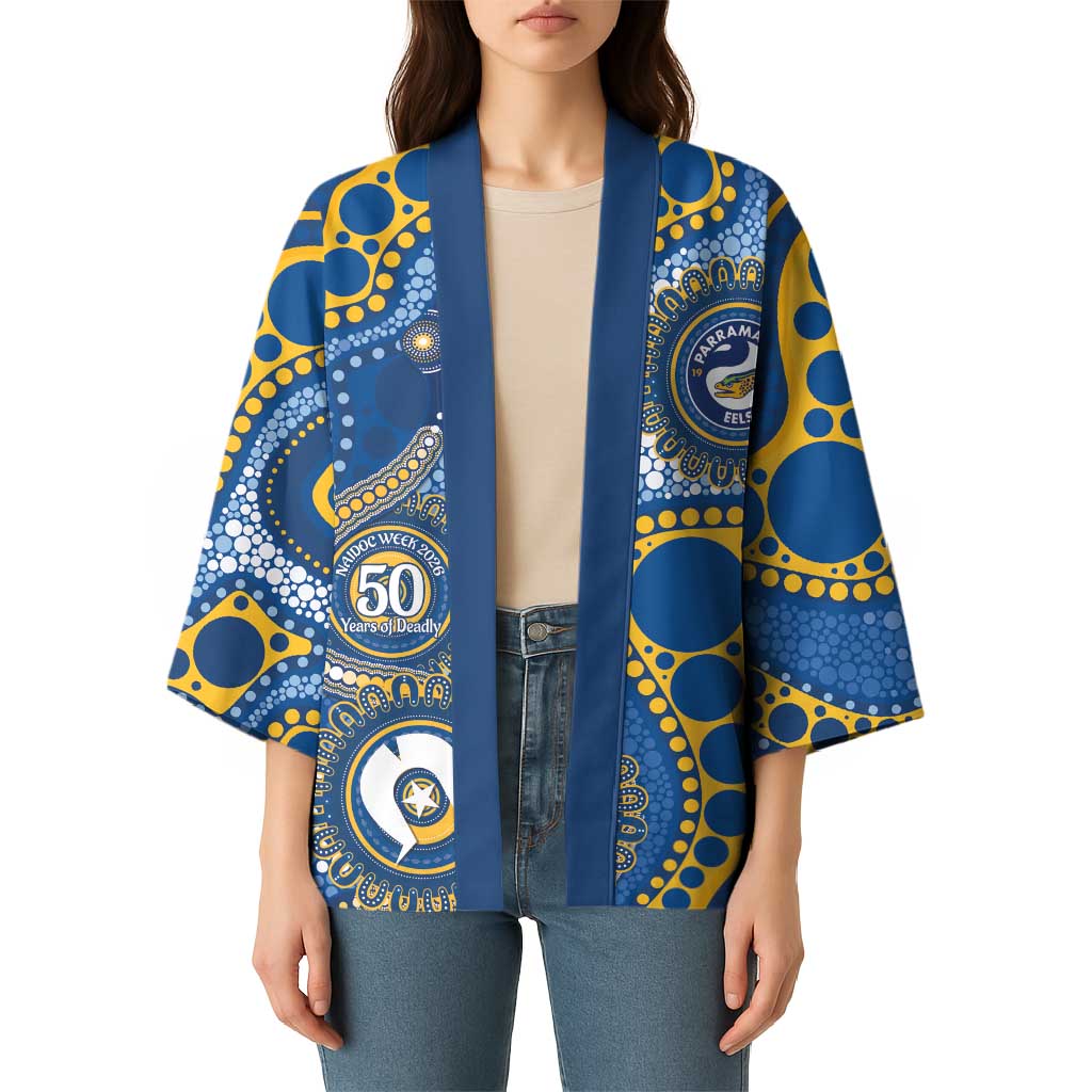 Eels NAIDOC Week 2026 Personalised Kimono 50 Years of Deadly Aboriginal Art