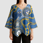 Eels NAIDOC Week 2026 Personalised Kimono Sleeve Blouse 50 Years of Deadly Aboriginal Art
