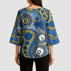 Eels NAIDOC Week 2026 Personalised Kimono Sleeve Blouse 50 Years of Deadly Aboriginal Art