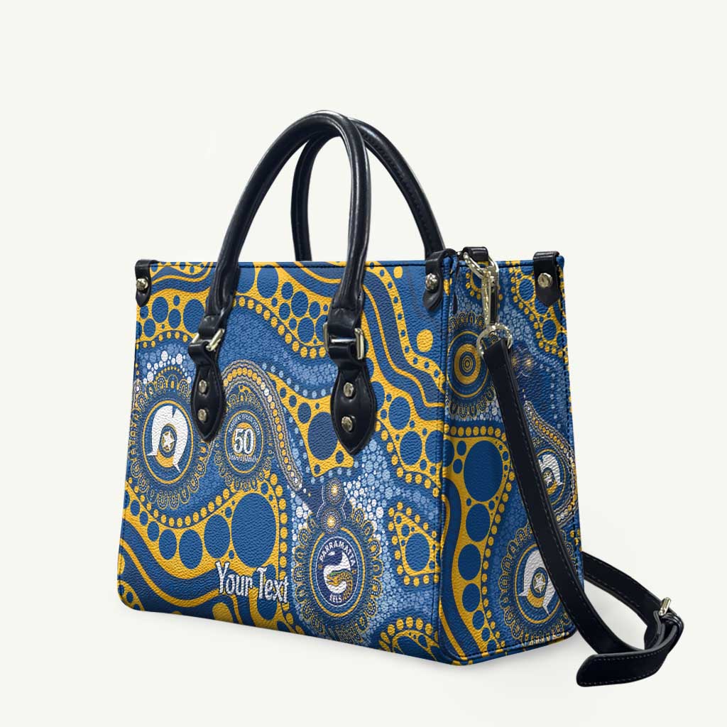 Eels NAIDOC Week 2026 Personalised Leather Bag 50 Years of Deadly Aboriginal Art