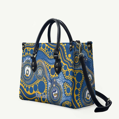 Eels NAIDOC Week 2026 Personalised Leather Bag 50 Years of Deadly Aboriginal Art