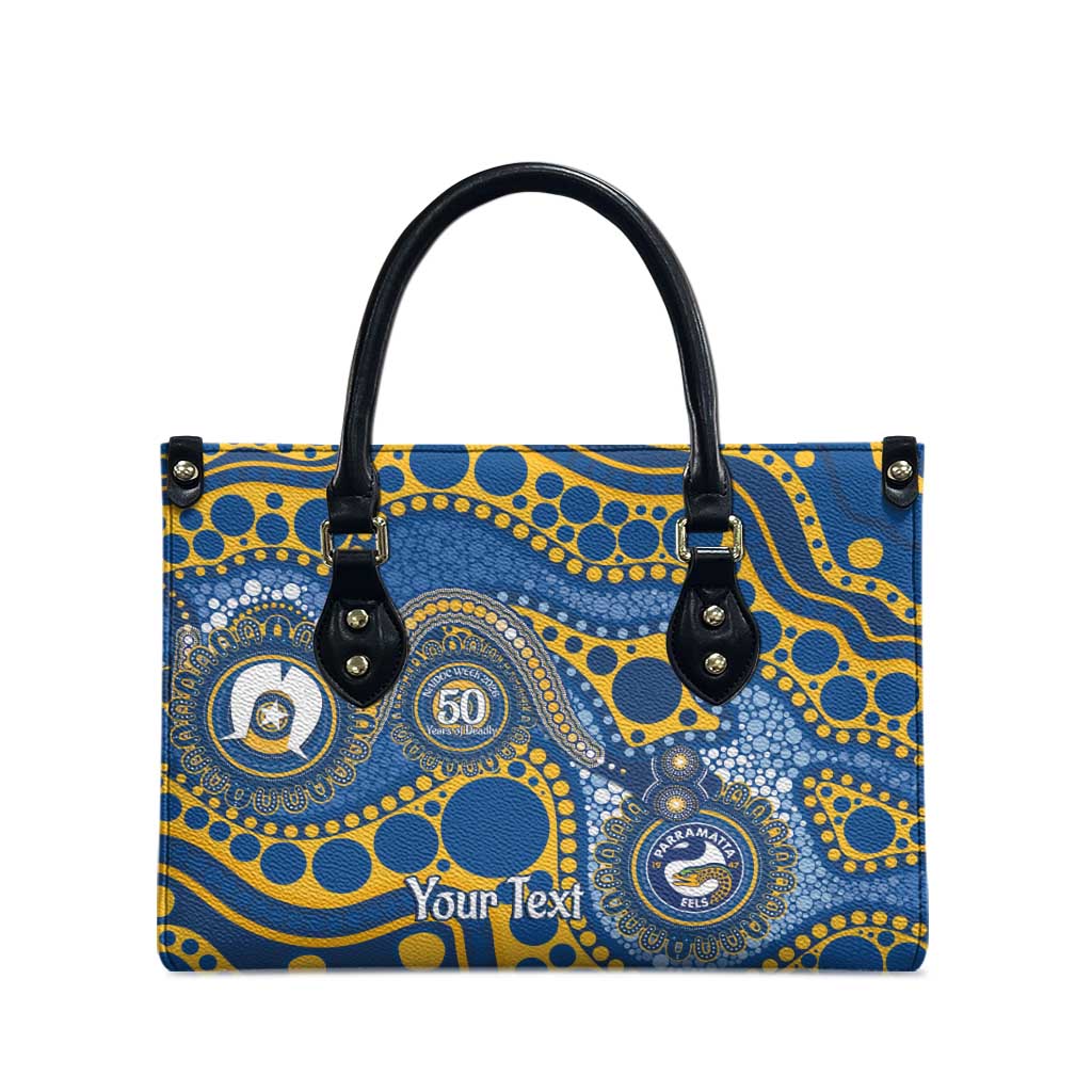 Eels NAIDOC Week 2026 Personalised Leather Bag 50 Years of Deadly Aboriginal Art