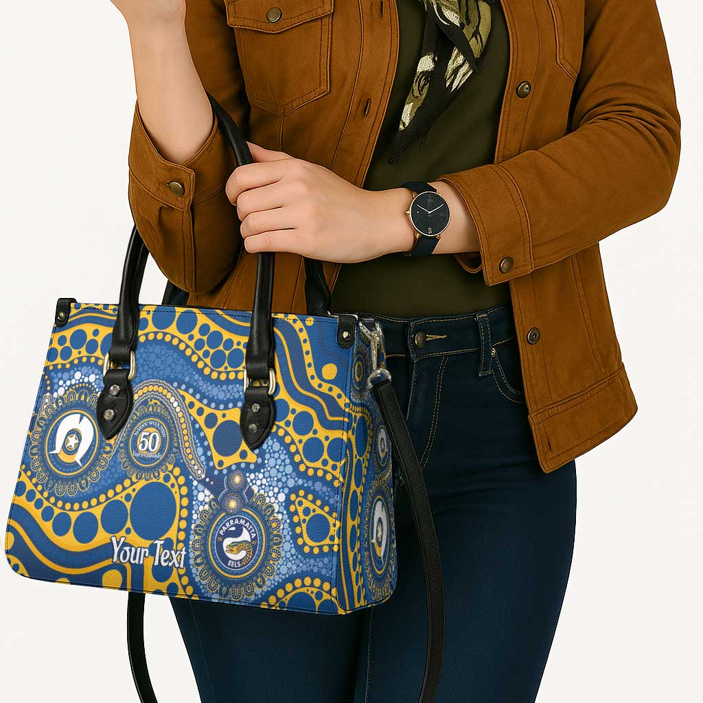 Eels NAIDOC Week 2026 Personalised Leather Bag 50 Years of Deadly Aboriginal Art