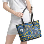 Eels NAIDOC Week 2026 Personalised Leather Tote Bag 50 Years of Deadly Aboriginal Art