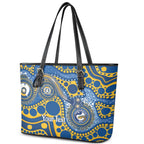 Eels NAIDOC Week 2026 Personalised Leather Tote Bag 50 Years of Deadly Aboriginal Art