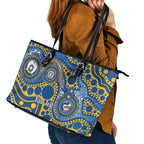 Eels NAIDOC Week 2026 Personalised Leather Tote Bag 50 Years of Deadly Aboriginal Art