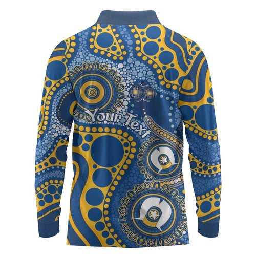 Eels NAIDOC Week 2026 Personalised Long Sleeve Polo Shirt 50 Years of Deadly Aboriginal Art