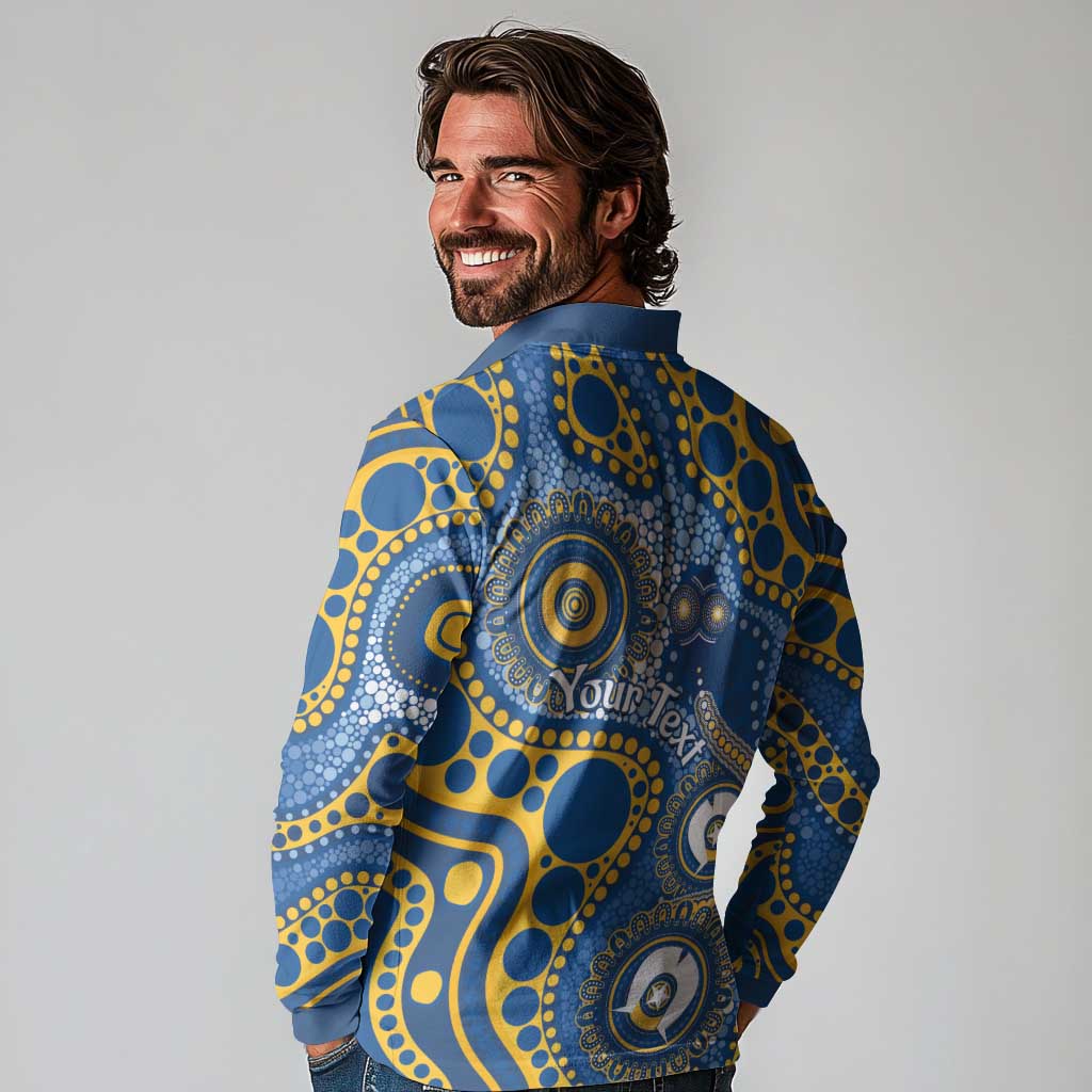 Eels NAIDOC Week 2026 Personalised Long Sleeve Polo Shirt 50 Years of Deadly Aboriginal Art