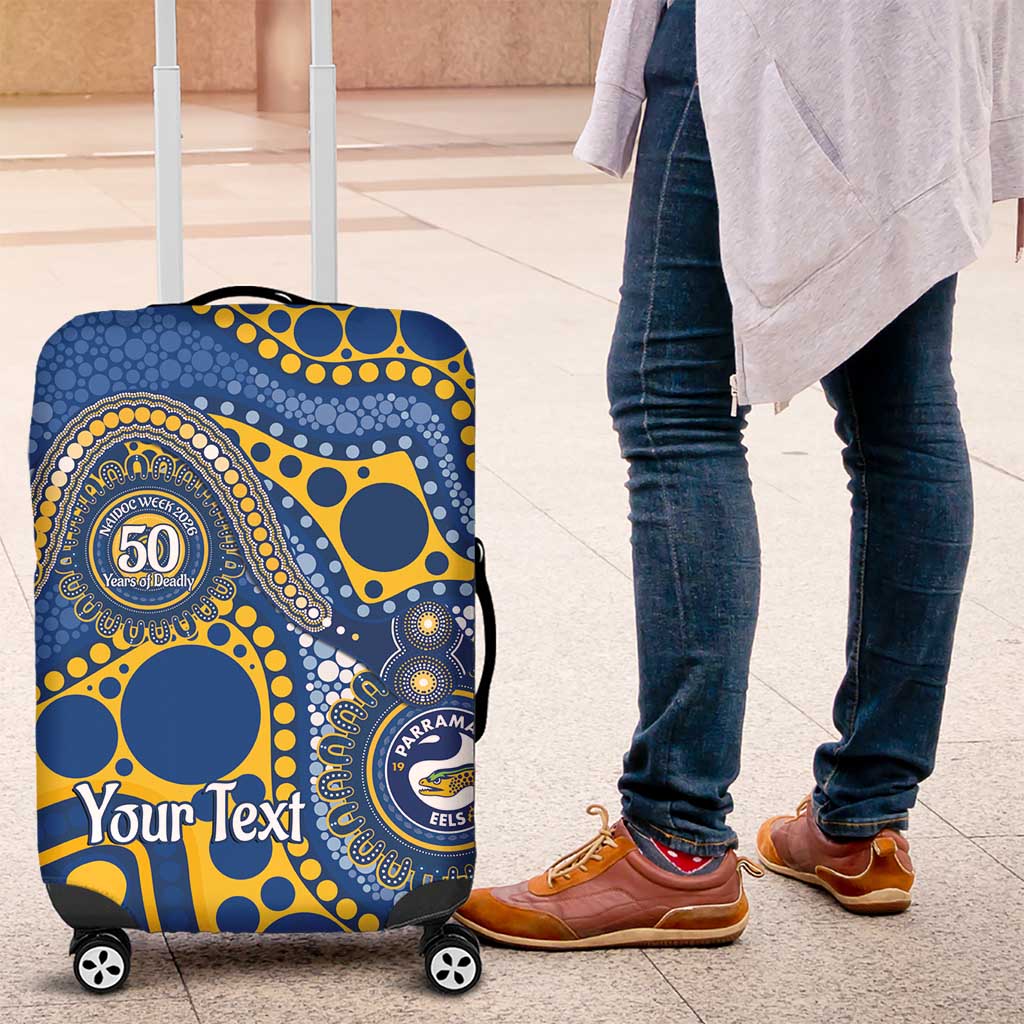 Eels NAIDOC Week 2026 Personalised Luggage Cover 50 Years of Deadly Aboriginal Art