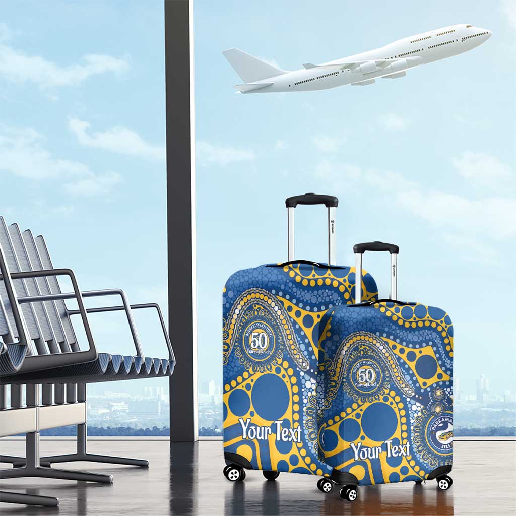 Eels NAIDOC Week 2026 Personalised Luggage Cover 50 Years of Deadly Aboriginal Art