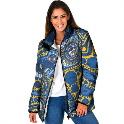 Eels NAIDOC Week 2026 Personalised Padded Jacket 50 Years of Deadly Aboriginal Art