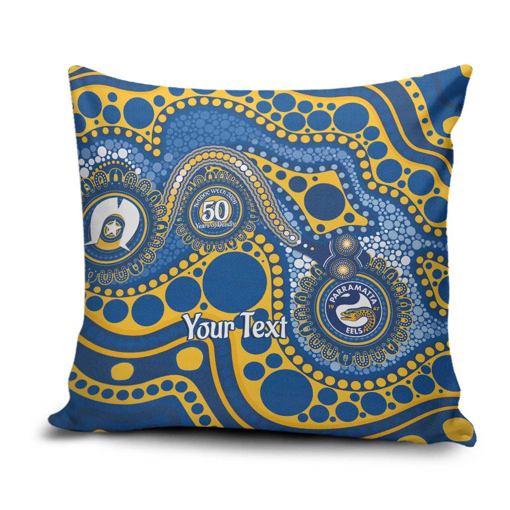 Eels NAIDOC Week 2026 Personalised Pillow Cover 50 Years of Deadly Aboriginal Art