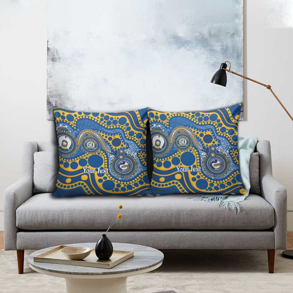 Eels NAIDOC Week 2026 Personalised Pillow Cover 50 Years of Deadly Aboriginal Art
