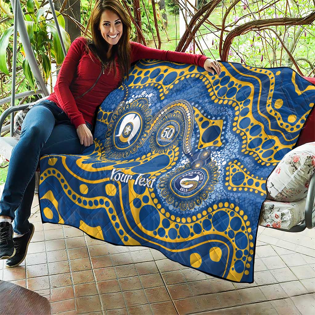 Eels NAIDOC Week 2026 Personalised Quilt 50 Years of Deadly Aboriginal Art