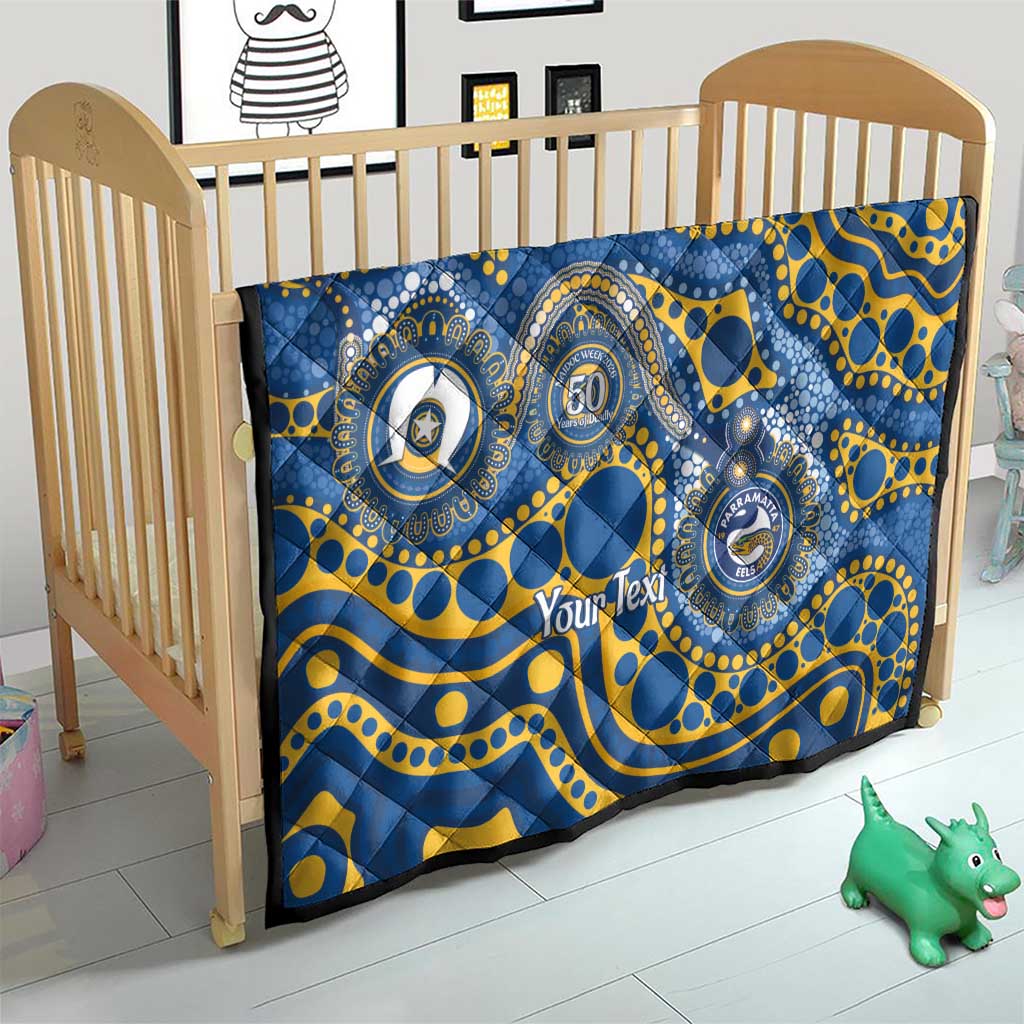 Eels NAIDOC Week 2026 Personalised Quilt 50 Years of Deadly Aboriginal Art