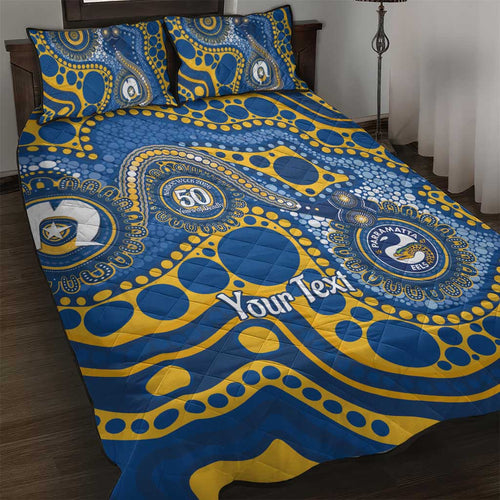 Eels NAIDOC Week 2026 Personalised Quilt Bed Set 50 Years of Deadly Aboriginal Art
