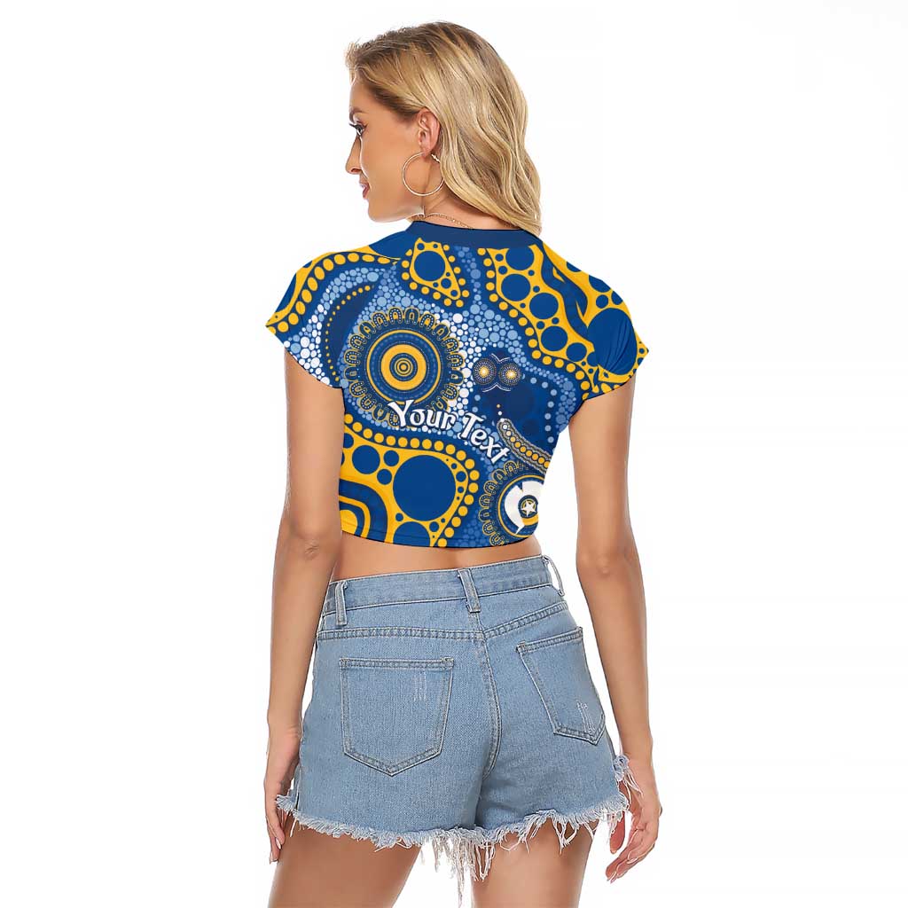Eels NAIDOC Week 2026 Personalised Raglan Cropped T Shirt 50 Years of Deadly Aboriginal Art