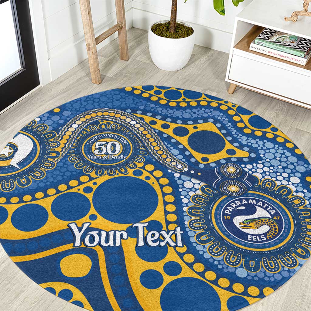Eels NAIDOC Week 2026 Personalised Round Carpet 50 Years of Deadly Aboriginal Art