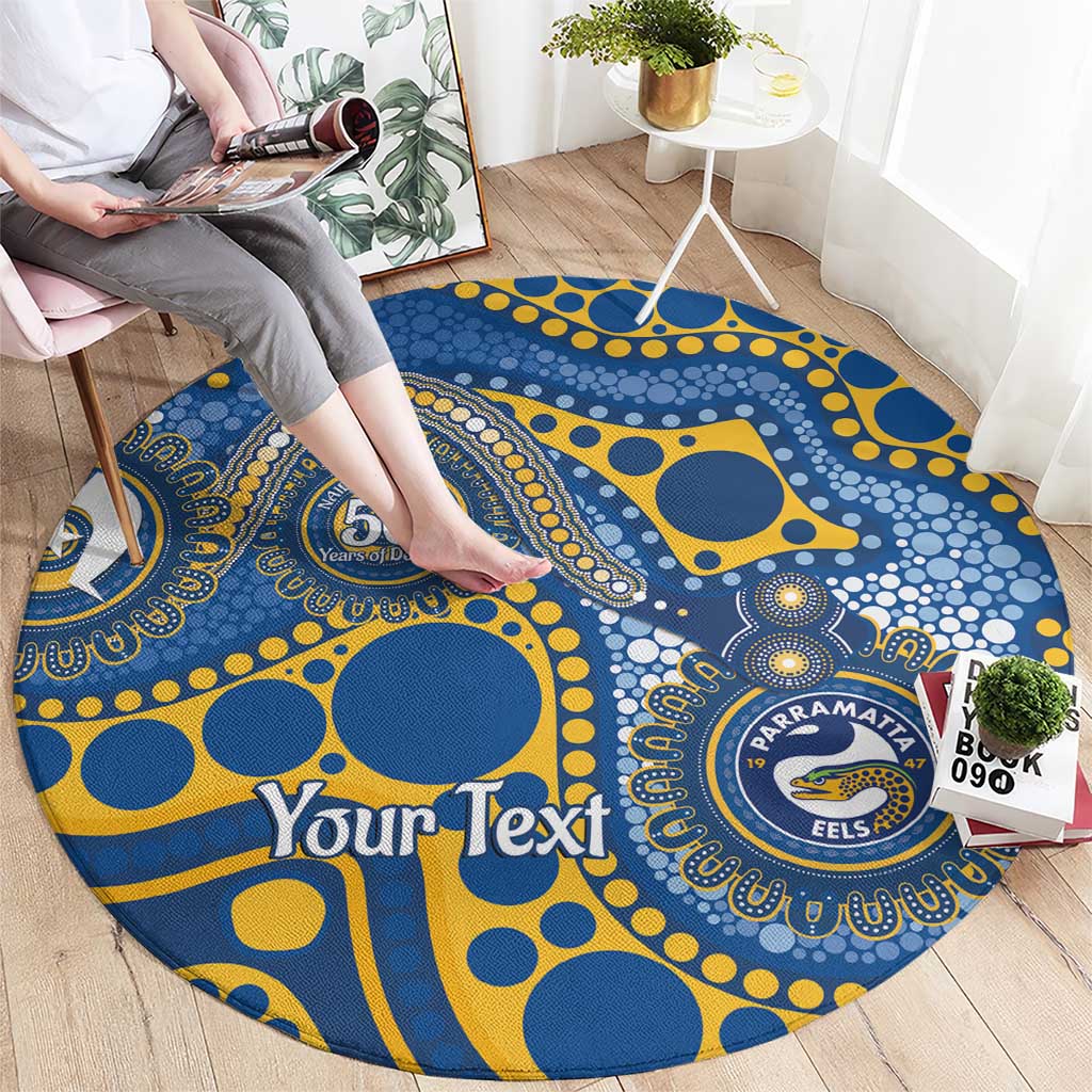Eels NAIDOC Week 2026 Personalised Round Carpet 50 Years of Deadly Aboriginal Art