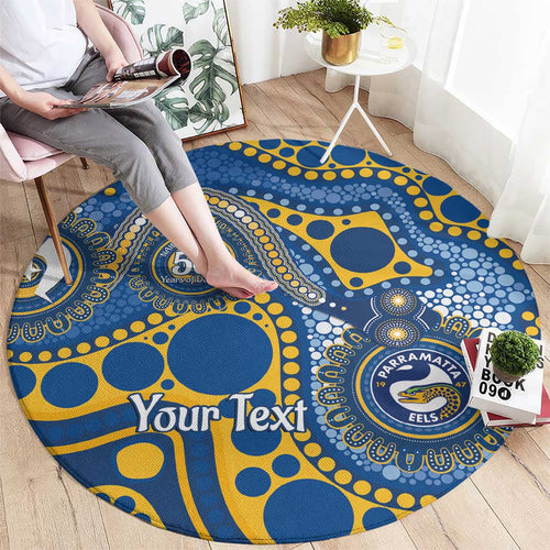 Eels NAIDOC Week 2026 Personalised Round Carpet 50 Years of Deadly Aboriginal Art